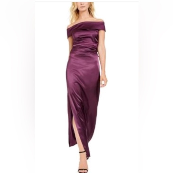 Brand New Vince Camuto Eggplant Gown Size 10 - Picture 4 of 4